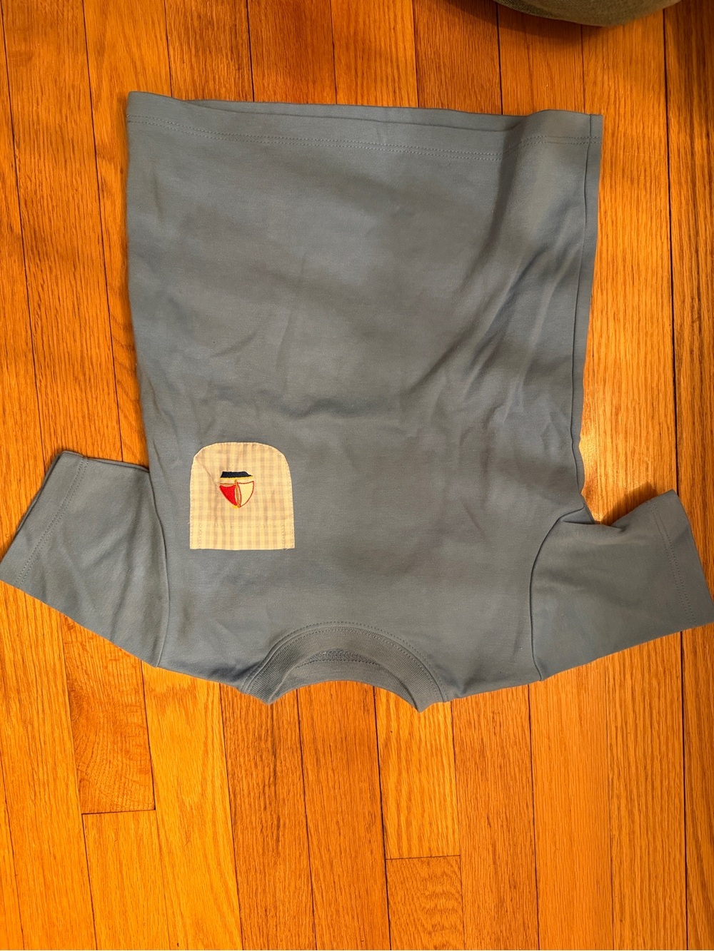 Children's Light Blue Short Sleeve Tee with Shield Patch